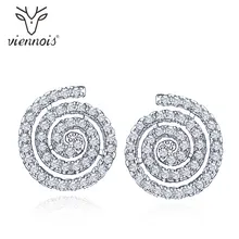 Viennois, серебряный цвет, спиральный гвоздик, серьги для женщин, женские брендовые модные серьги, ювелирные изделия