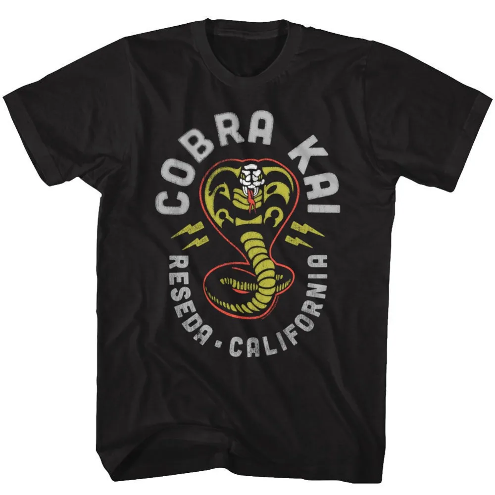 

Karate Kid Cobra Kai Licensed Adult T-Shirt2018 Fashion slim T-shirts T Shirt Men's Tee Shirts 2019 Hot Sales Summer Tops Tees