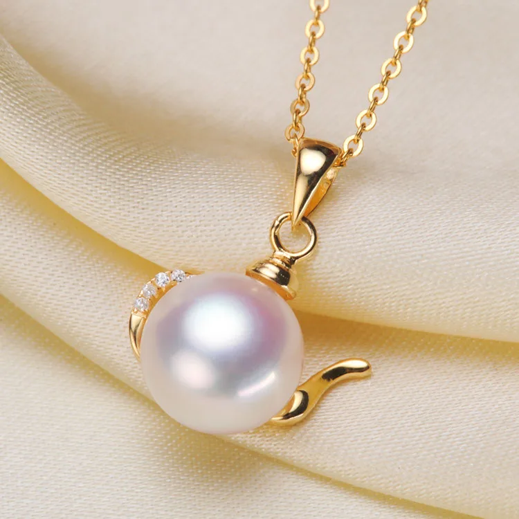 

3pcs/lot DIY Jewellery 925 Silver Pearl Pendant Exquisite Necklace Pendant Setting Findings Parts Fittings Women Accessories