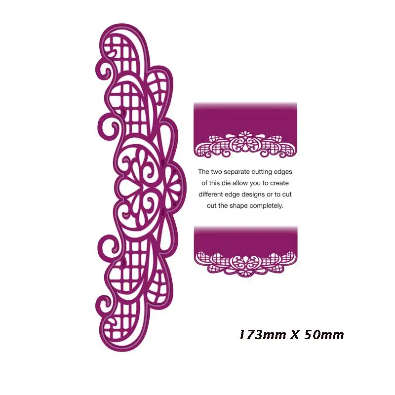 

Flower Lace Edge Border Frame Metal Cutting Dies Stencil for DIY Scrapbooking Embossing Decoration Crafts Die Cut Template 2019