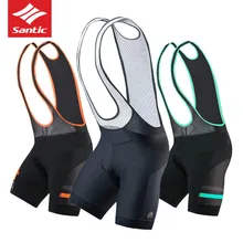 Santic, летние мужские шорты с нагрудником для велоспорта Pro Team MTB Bib Shorts De Ciclismo Hombres, короткие велосипедные шорты с подушками