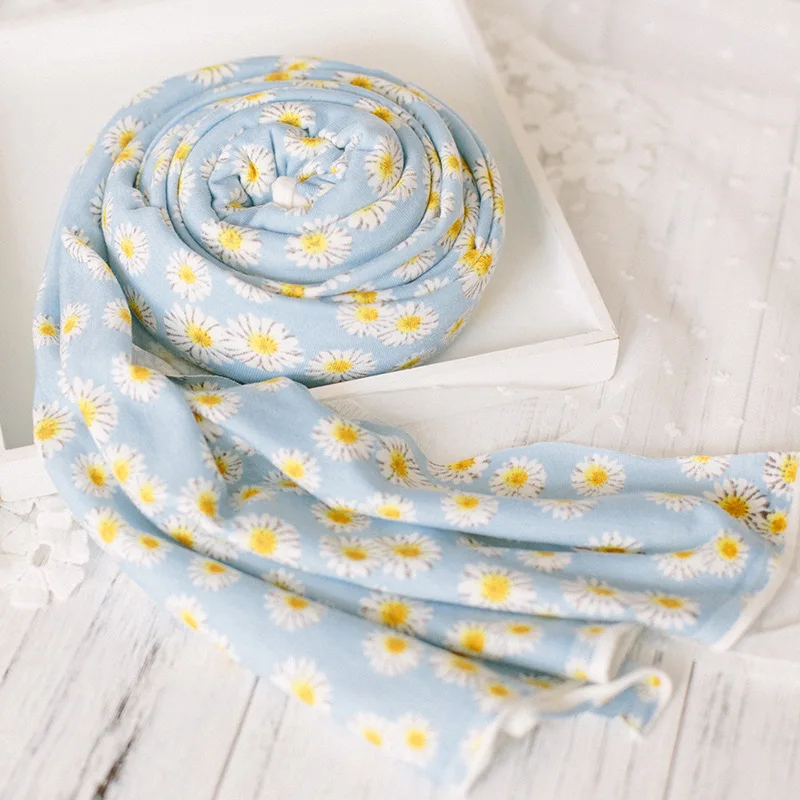 Newborn photography props baby wrapped cloth blanket elastic forest flower wrap cloth for baby photo