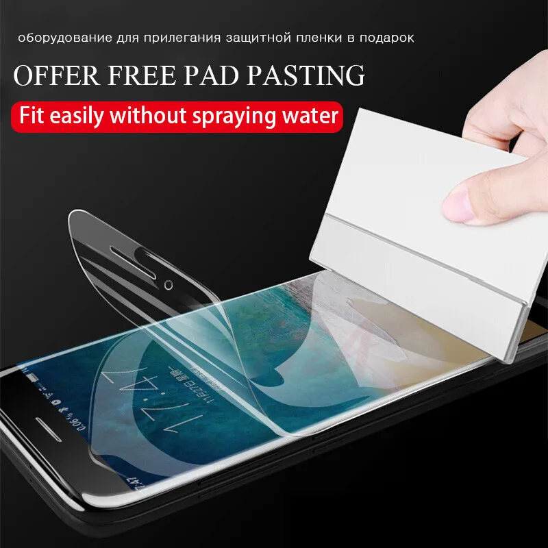 Koop H amp; Een Zachte Volledige Cover Screen Protector Voor iPhone X 10 6 6 s 7 8 Plus Hydrogel Film Voor iPhone 7 8 6 Plus Film niet Gehard glas