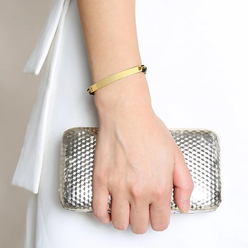 Double-Rope-Chains-ID-Bangle-For-Women-Men-Gold-Stainless-Steel-Custom-Text-Adjustable-Length-Lover (2)