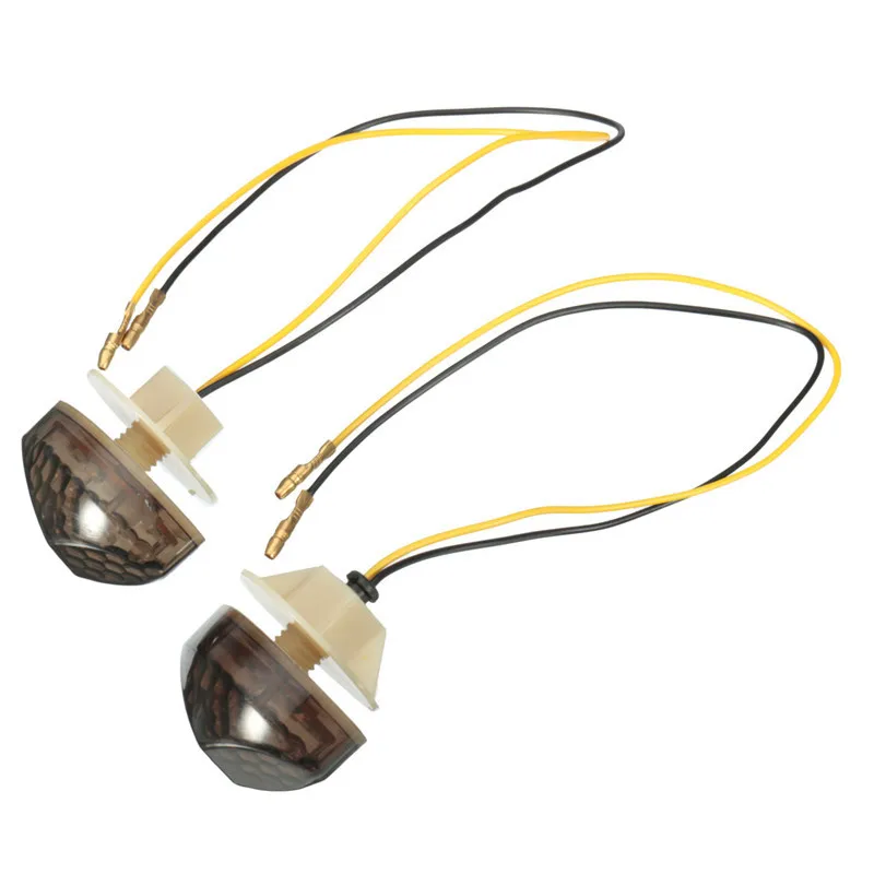 

2PCS Universal Motorcycle Smoke Flush Mount Turn Signal Light Blinker 15 LED For Yamaha For Honda For kawasaki For Yamaha