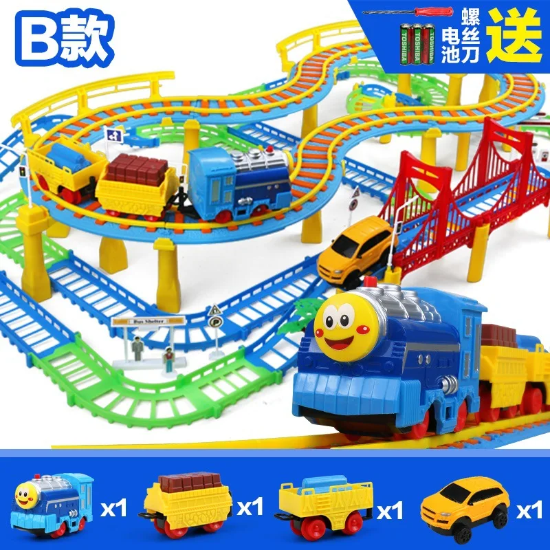 

Diecast Magical Racing Car Track Children's Toy Car Multi-layer Puzzle Assembled Speed Electric Double-layer Hoist Rail Car Gift