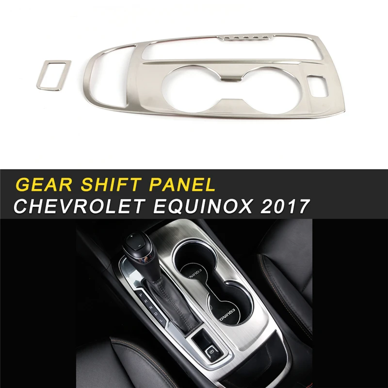 

Cup Holder Gear Shift Panel Cover Frame Trim Sticker Interior Accessories for Chevrolet Equinox 2017 Car Styling