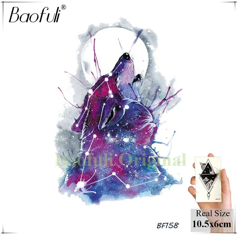 BAOFULI المائية الباندا فراشة للأطفال المؤقتة الوشم ملصق 3D الملونة الغابات للماء الوشم هيئة الفن الذراع وهمية الوشم