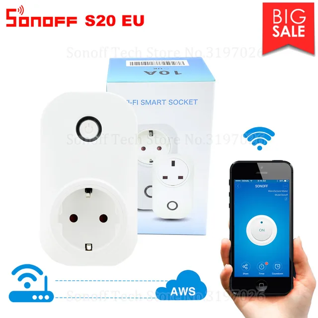 Itead Sonoff S20 Eu Wifi Smart Socket Smart Home Wireless