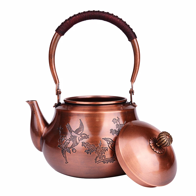 

Chinese Tea Pot Copper Tea Water Kettle Health Drinking Water Pot Boil Water Wine China Green Tea Without Coating Durable Teapot