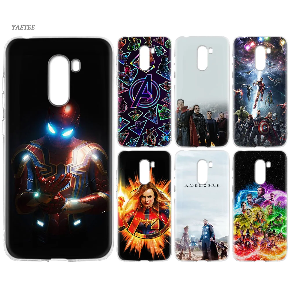

Avengers Infinity War Silicone Back Case For Xiaomi Pocophone F1 Mi 8 lite Play Redmi GO 5 Plus Note 7 6 Pro 5A Cover