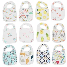 Хлопок муслин детские нагрудники 8 слоев бандана для маленьких мальчиков и девочек нагрудники и Отрыжка Полотна Одежда для малышей код Полотенца банданы отрыжка одежда