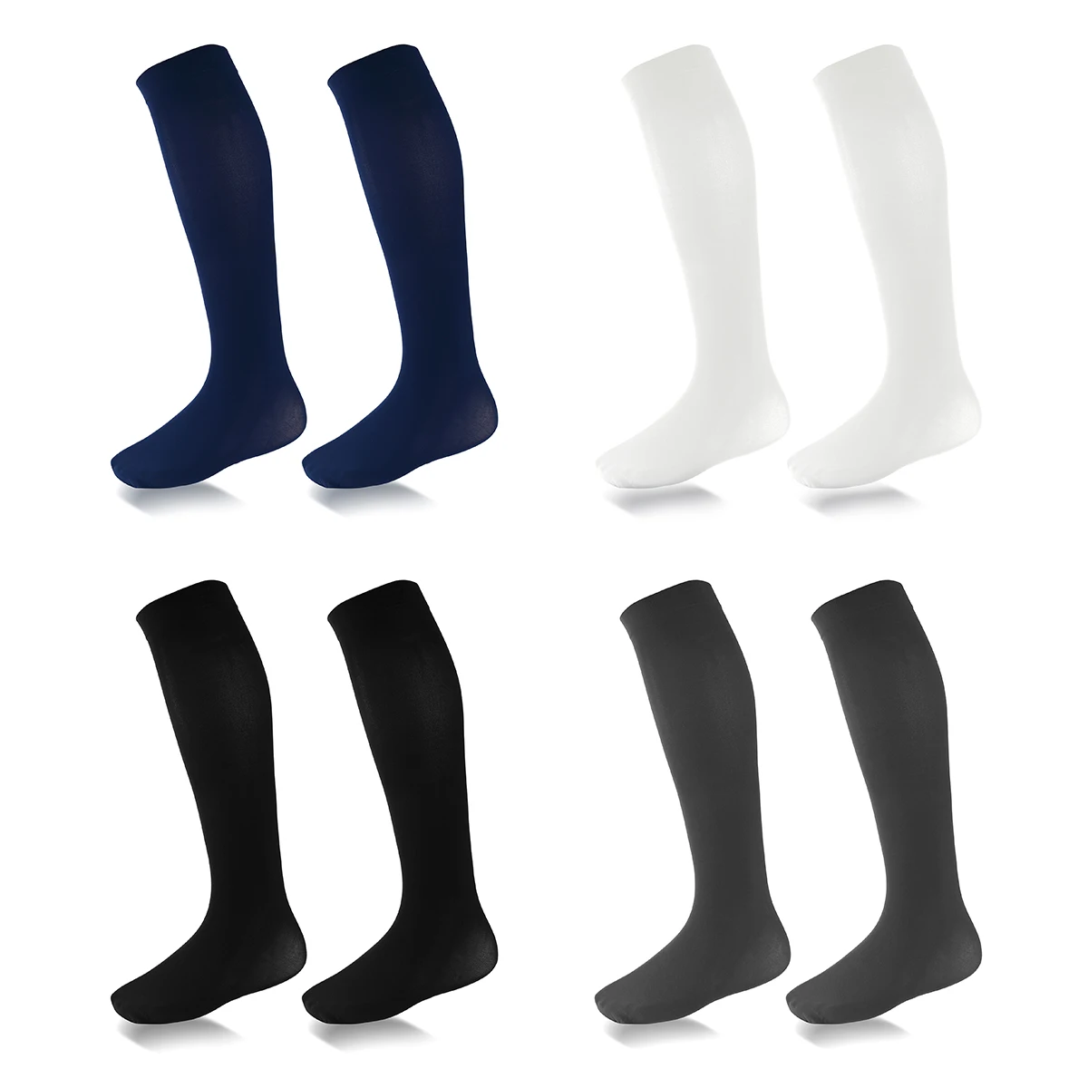 

MSemis 1 Pair Mens Stockings Medical Socks Anti-Pilling Knee High Over Calf Length Stretchy Long Socks Fit for Running Athletic