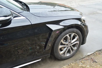 

Carbon Fibre Front Side Fender Vent Fins Sticker Trim Covers for Mercedes Benz C Class W205 C200 C300 2015-2017