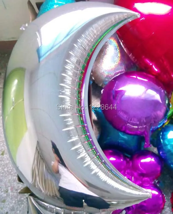 Гелиевые воздушные шары из фольги вечерние сувениры вечерние поставки серебряный цвет 36 дюймов Свадебные сувениры луна шар 20 шт./лот