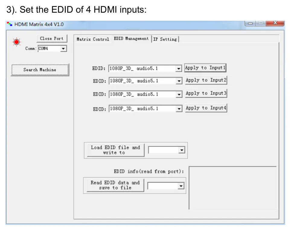 6. Software Control 34K HDBaseT 4x4 Matrix 