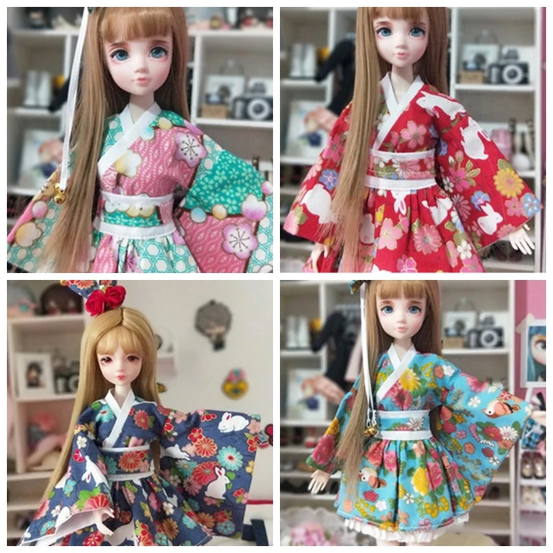 1 Набор = 4 шт. новая одежда модное японское кимоно с резинкой для волос кукол Blyth