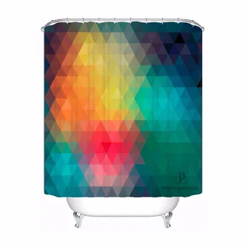 

Custom Abstract Rainbow Background Shower Bath Curtain Mildewproof Waterproof Polyester Various Sizes#180417-03-025
