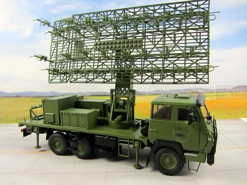 04E военный радиолокационный грузовик сплав армейский зеленый военный радар ПВО радар модель автомобиля 1:30