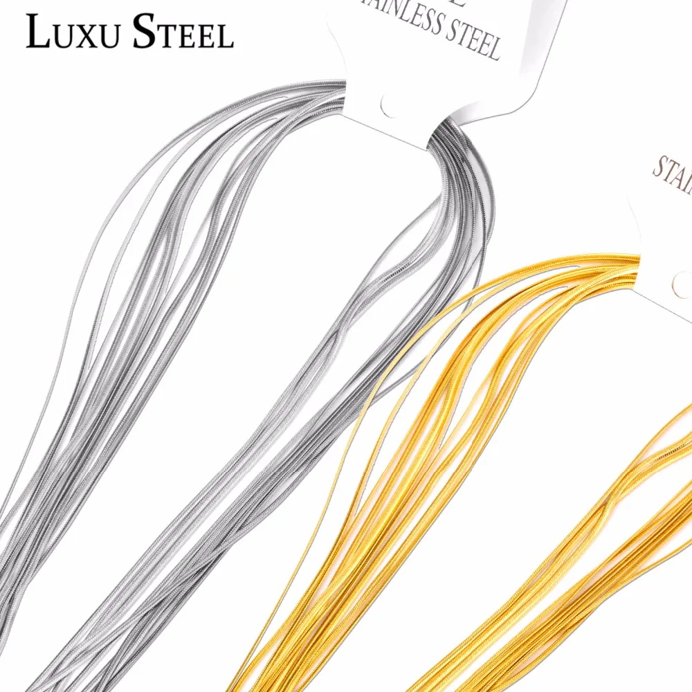 Цепь LUXUSTEEL из нержавеющей стали ожерелье унисекс 10 шт./лот цепь 2 мм 45 см 50 55 60 см|chain