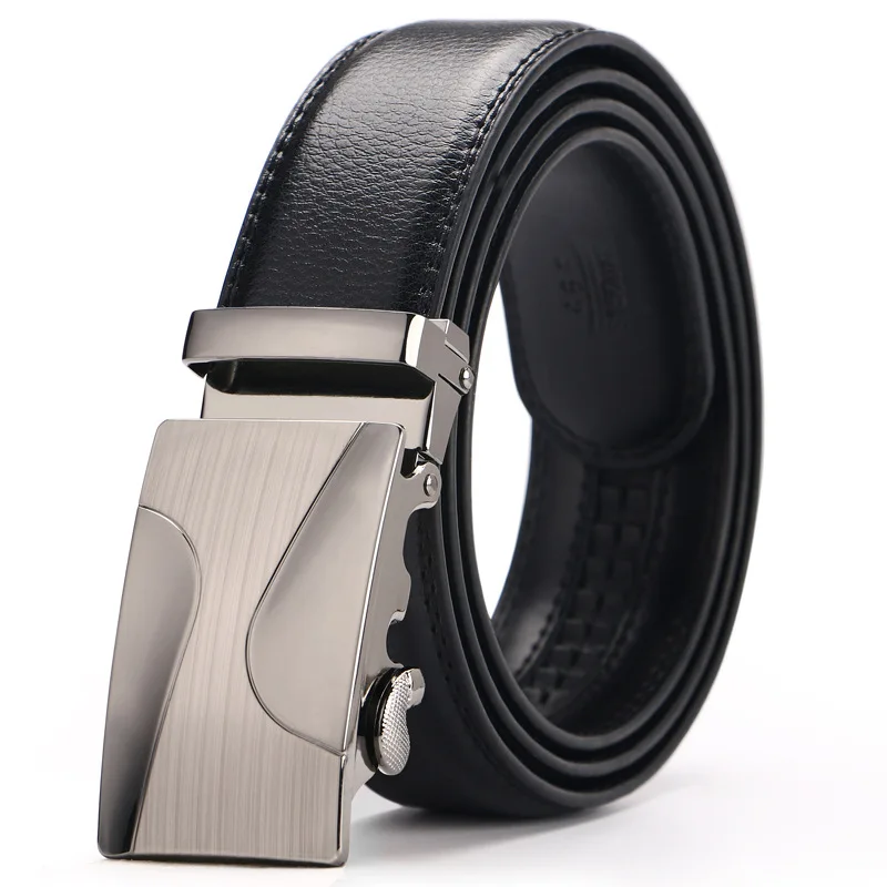 

2019 Luxury Brand Designer Leather Mens Genuine Leather Strap Automatic Buckle Waist Belt Black Brown Belt for Leisure Business
