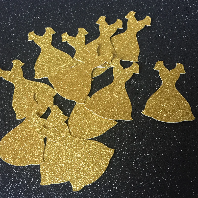 Gold/Silver/Black Glitter Dress Confetti for Bridal Showr Party Decor Anniversary Events Dinner Table Decorations Supplies | Дом и сад