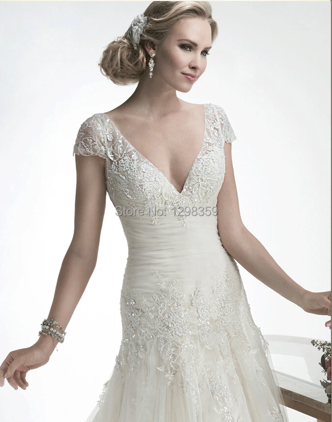 New Arrival 2014 New Fashion Elegant A Line Bridal Gown Wedding Dress ...