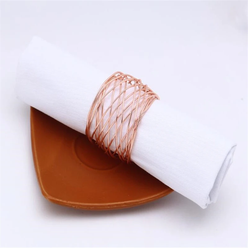 

Round Buckle Napkin Ring Table Decoration Serviette Rings Napkin Holder West Dinner Towel Napkin Ring Kitchen Decoration