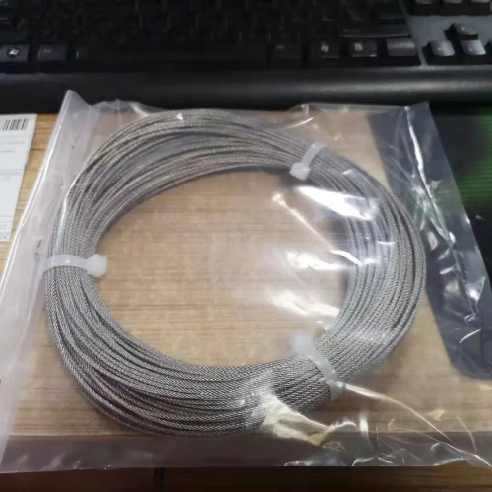 100 м(0,6 мм диаметр) 304 нержавеющая сталь провода веревки alambre кабель мягче Рыбалка Веревка подъемный кабель 7X7 структура