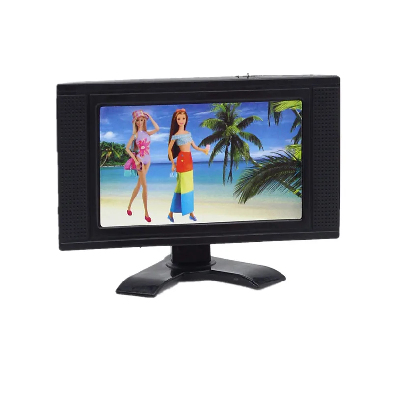 

New LCD TV Doll Toy Structures Accessories For 1/6 Doll House Furniture