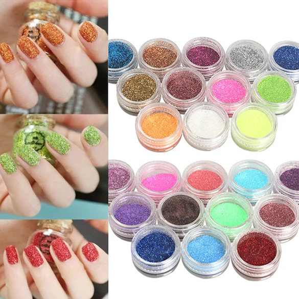 How To Apply Uv Gel Acrylic Nails Art Ideas 2 72 1 Bottle Tiny Glitter Powder Acrylic Uv Gel Nail Art Decoration W Easy Use Bornpretty