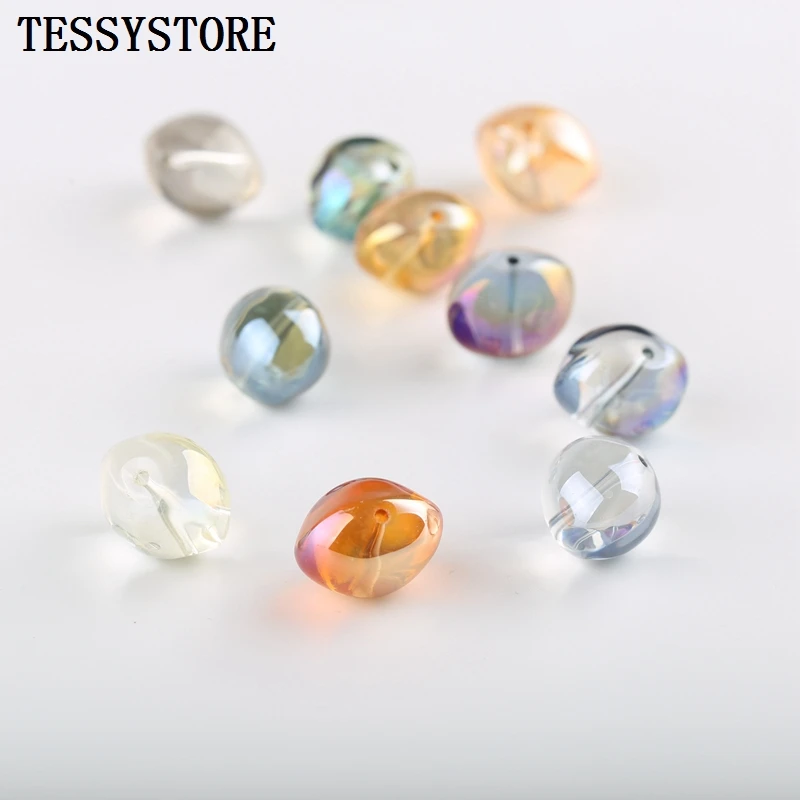 

12*16mm AB Color Oval Shape Crystal Beads Potato Shape Loose Spacer Glass Beads For Jewelry Making Bracelet Accessories