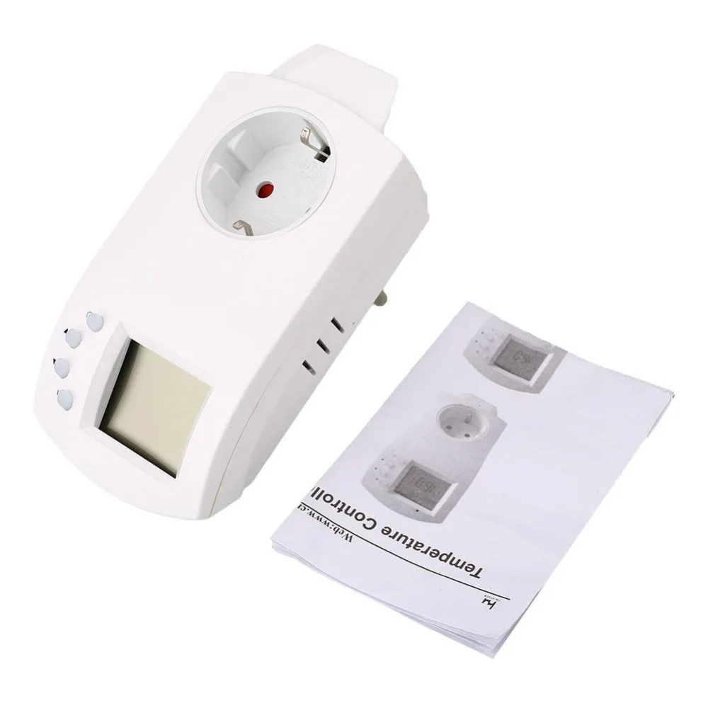

Intelligent Digital EU Plug Thermostat Temperature Controller Regulator Outlet Electric Heating Wireless Hydroponic HY02-TH