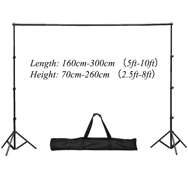 

Allenjoy new 3*2.6m/10*8ft Professional Backdrops stand Background Support System with 2 light stands + 1 cross bar + big bag