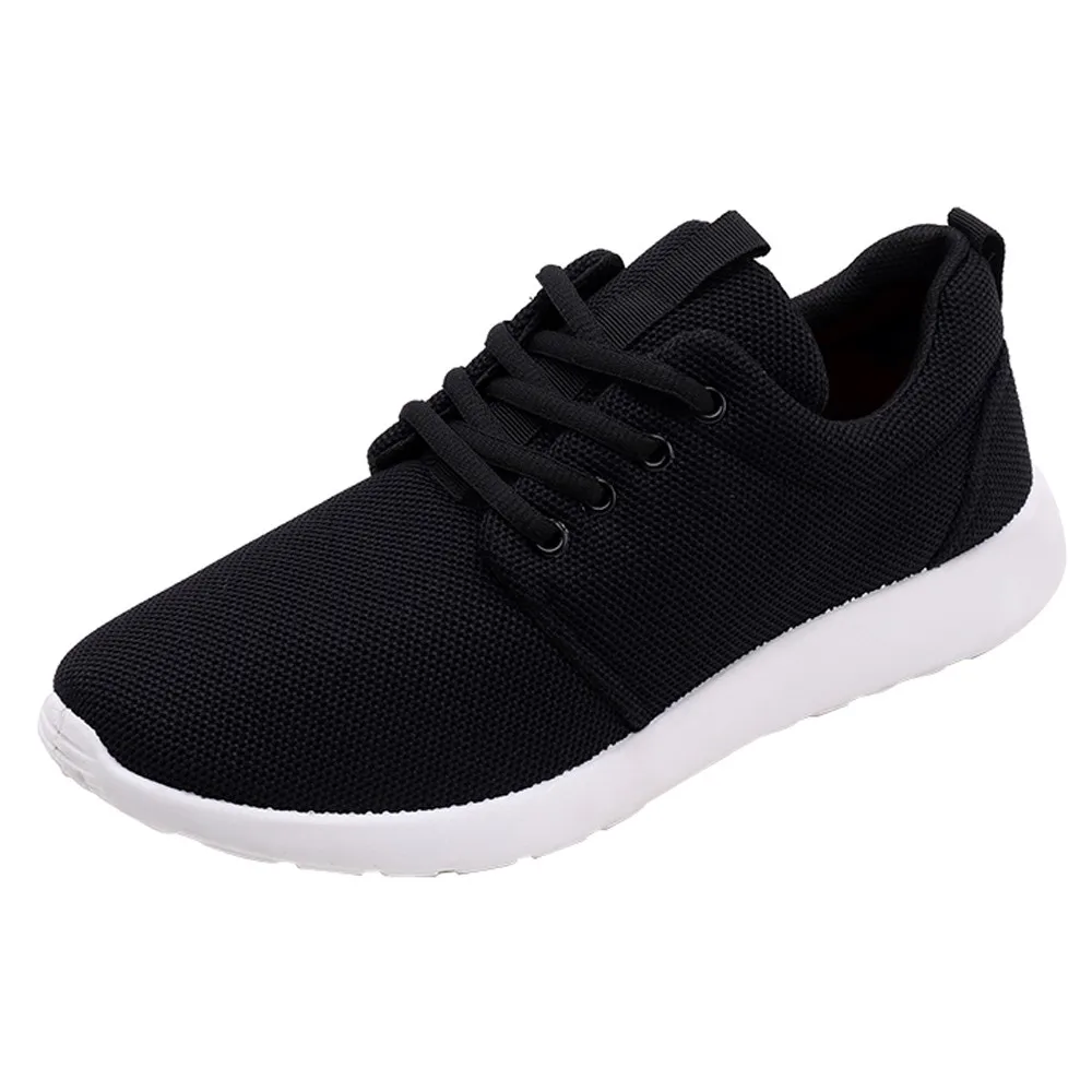 

2018 Summer Breathable Casual Men's Fashion Flying Woven Shoes Comfortable Lace up Men Mesh Flats Shoes Plus Size 39-44