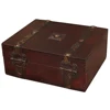 NOCM Wooden Vintage Lock Treasure Chest Jewelery Storage Box Case Organiser Ring Gift ► Photo 2/3