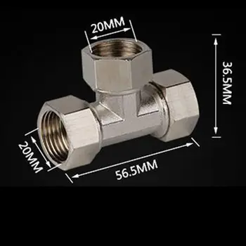 

1/2'' BSP Female Thread Copper Brass Electroplating Tee Tube Connector Union Loose Joint Nut Coupling Pipe Fitting for Water