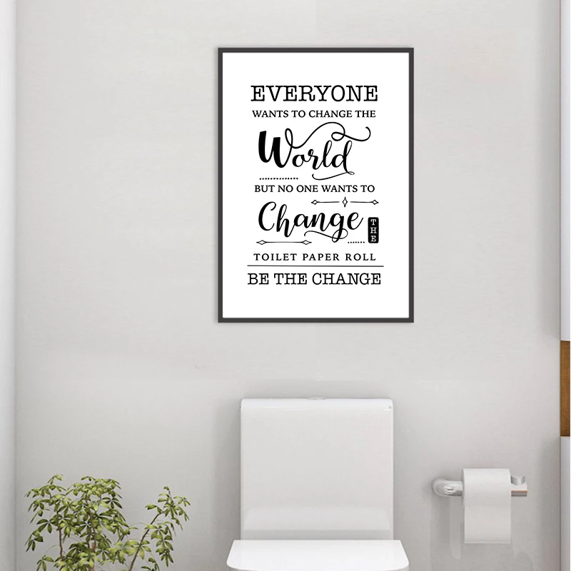 Funny Bathroom Sign Wall Art Print