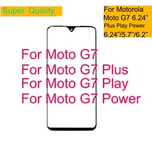 Lot de 10 écrans tactiles pour Motorola Moto G7 Plus Play, panneau avant en verre avec OCA=