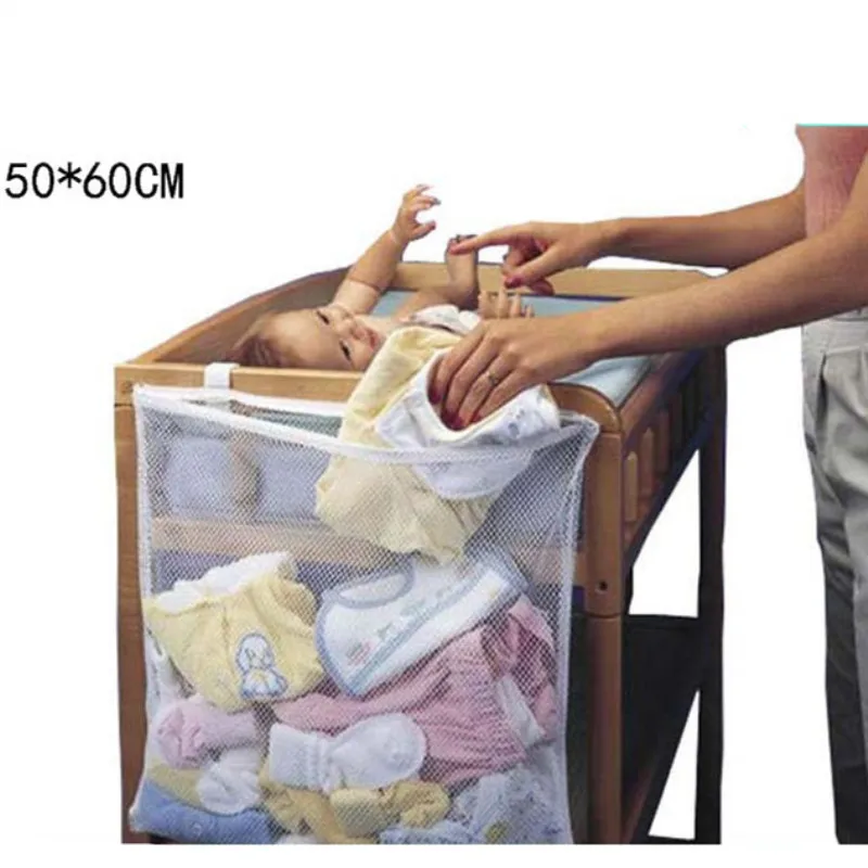 سرير أطفال (مهد) حقيبة تخزين قابلة للحمل سرير المنظم صافي لعبة حفاضات الحفاض جيب ل سرير طقم سرير رخيصة سرير الفراش حقائب من القماش الشبكي
