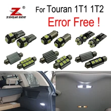 14x светодиодный интерьер купола Карта лампочка комплект для Volkswagen VW для Touran 1T1 1T2(2003-2010