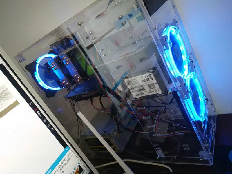 2018 Newest Desktops Acrylic All Transparent Vertical Micro/ATX ...