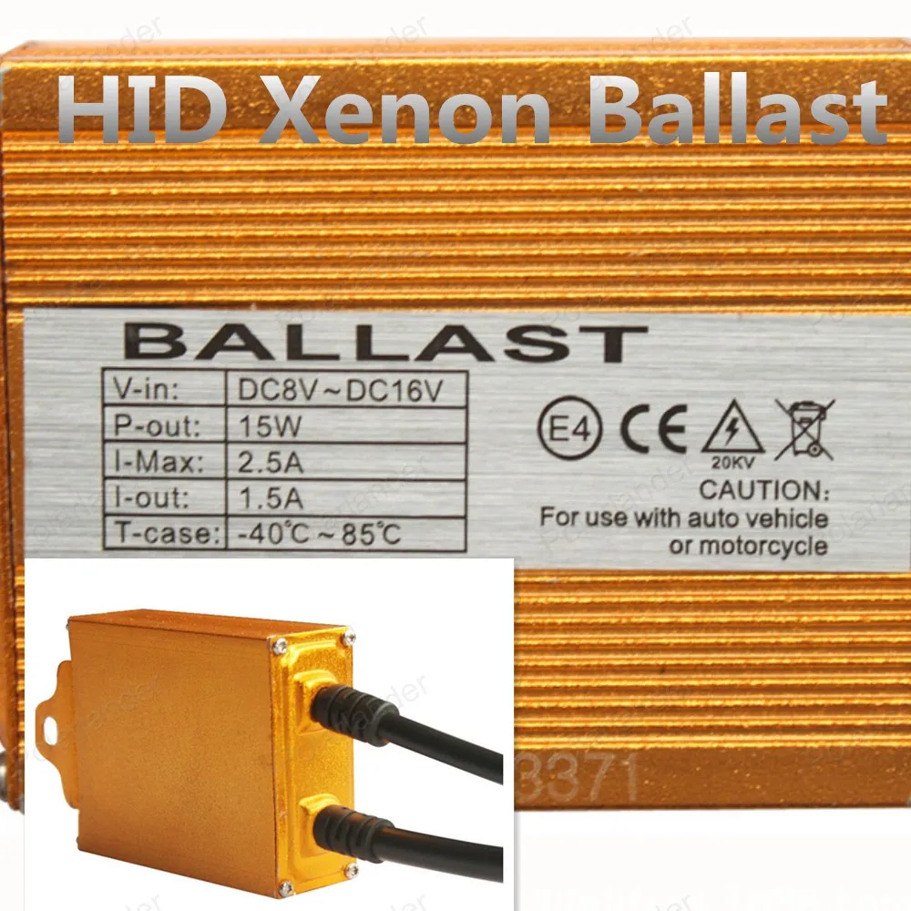 

Polarlander 2pcs Free Shipping 12V 35W HID Xenon Ballast Digital Slim Gold Ballast for all any hid lamps