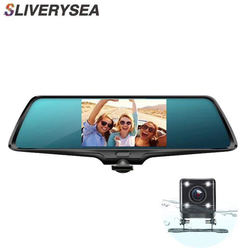SLIVERYSEA панорамный Full HD 1080 P Видеорегистраторы для автомобилей Зеркало заднего