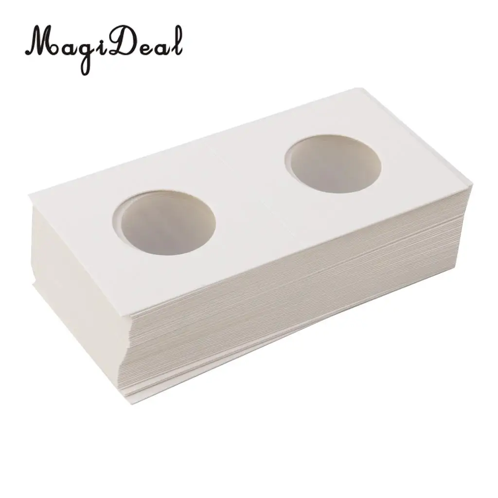 100PCS Cardboard Coin Holder Mylar Flips for Collector Perfect Gift 23/20.5mm