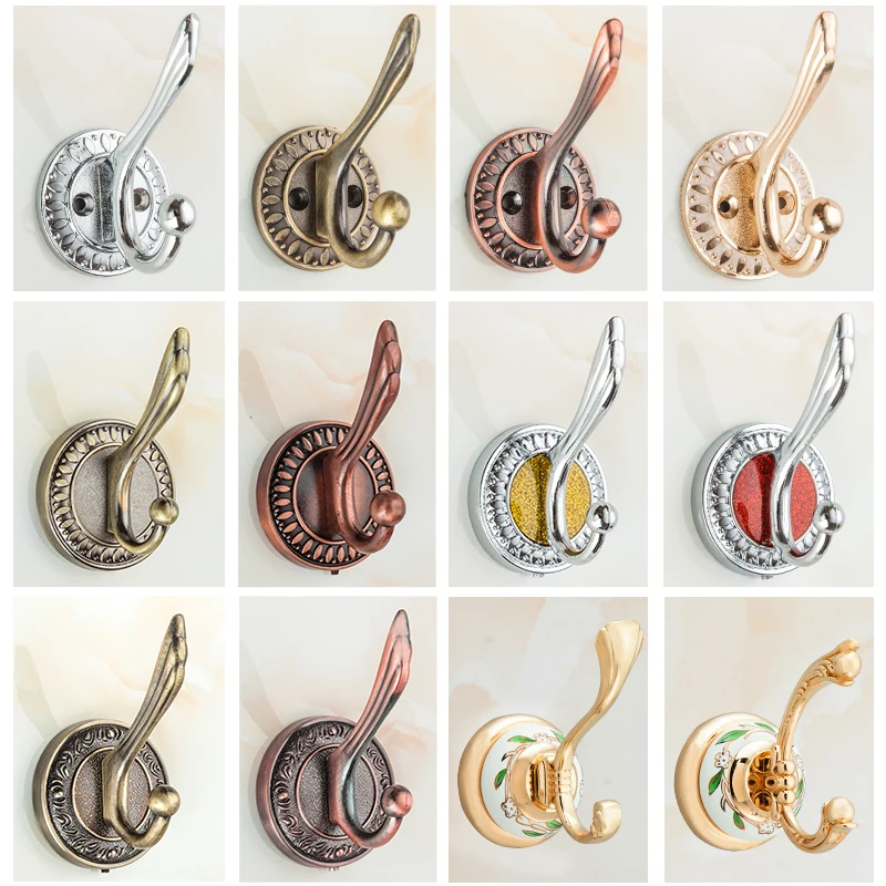 AUSWIND vintage Luxury Zinc alloy clothes hooks coat hooks single towel