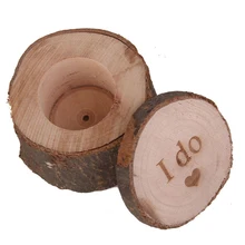 New Arrival Vintage Wooden Jewelry Ring Box Fashion Personalize I DO Wedding Ring Boxes For Lover