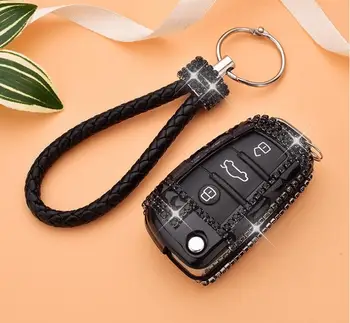 

Gift Luxury Diamond Car Bling Key Case Shell For Audi A1 A3 A4 A5 Q7 A6 C5 C6 A7 A8 R8 S4 S5 S6 S7 S8 SQ5 Flip Key