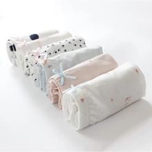 Шорты для маленьких девочек, детские хлопковые мягкие трусы-шорты, трусы с принтом из мультфильма, повседневное нижнее белье, трусы