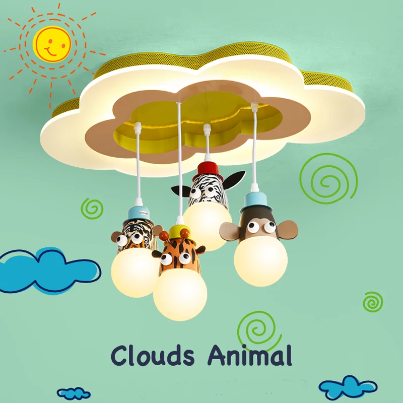 Modern Simple Children's Room Pendant Lamp Creative Cloud Cartoon led pendant lights Bedroom Nursery Kindergarten Cartoon Lamps Modern Simple Children's Room Pendant Lamp Creative Cloud Cartoon led pendant lights Bedroom Nursery Kindergarten Cartoon Lamps
